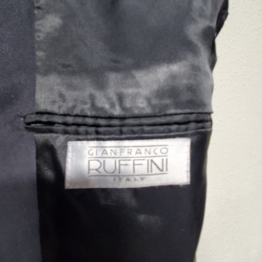 Gian Franco Ruffini Black Faux Suede Blazer Jacket Size see measurements - Picture 6 of 6
